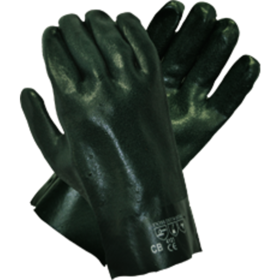 Green PVC  glove - 27cm - Image 1
